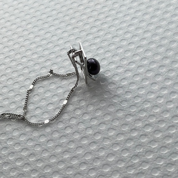 NWOT 7-8mm AA Quality Freshwater Cultured Pearl Pendant in Athena Black - Picture 5 of 11